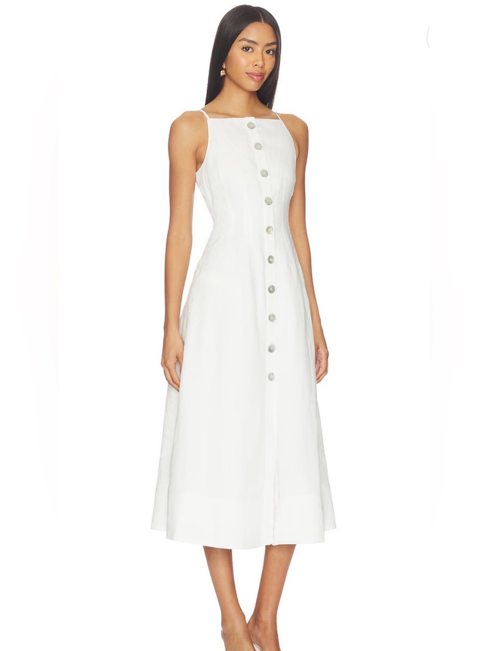 NEW Veronica Beard Georges Linen Button Up Midi Dress, Size 4